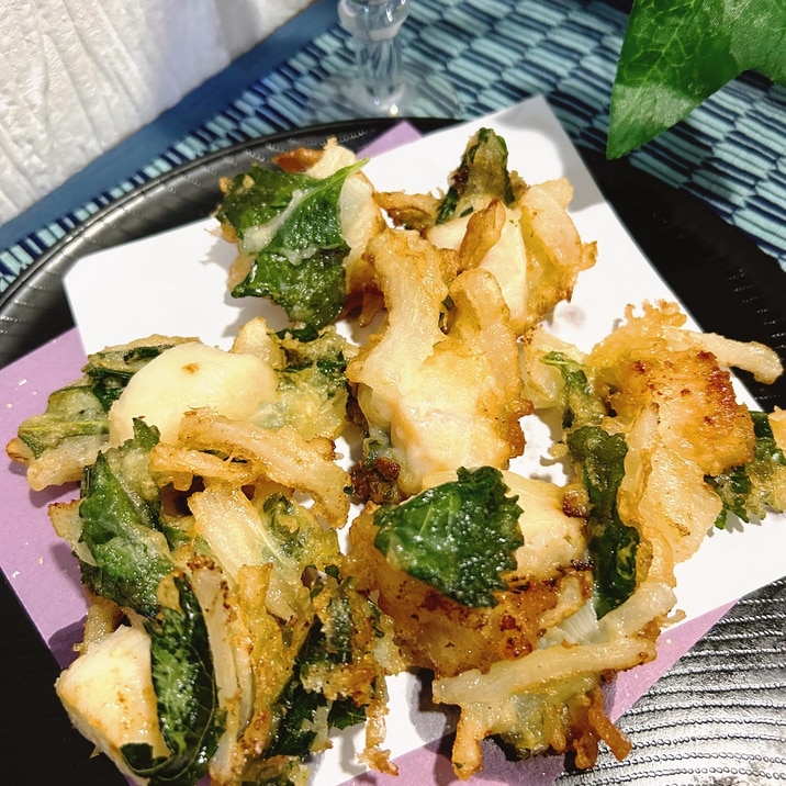 ☆★味付き♪玉ねぎ、ホタテ貝柱、大葉のかき揚げ★☆